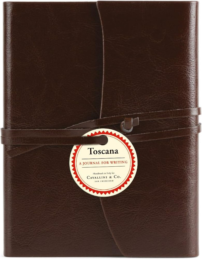 Cavallini Toscana Leather Journal 5×7 Hardbound Lined Notebook 256 Pages Brown