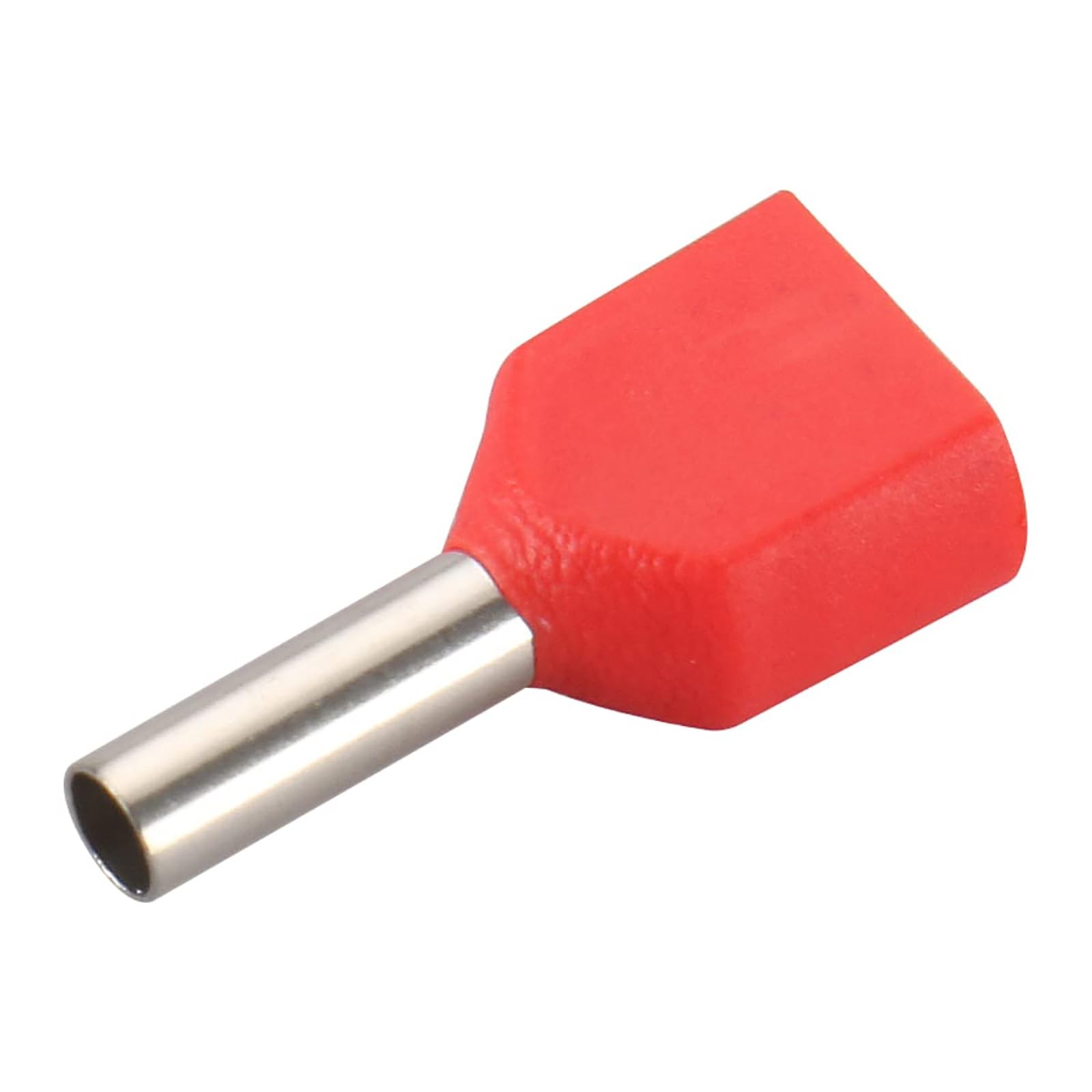 BAOMAIN 100-Pack 18 AWG Twin Wire Ferrules, Red TE1008 Dual 18 AWG,
