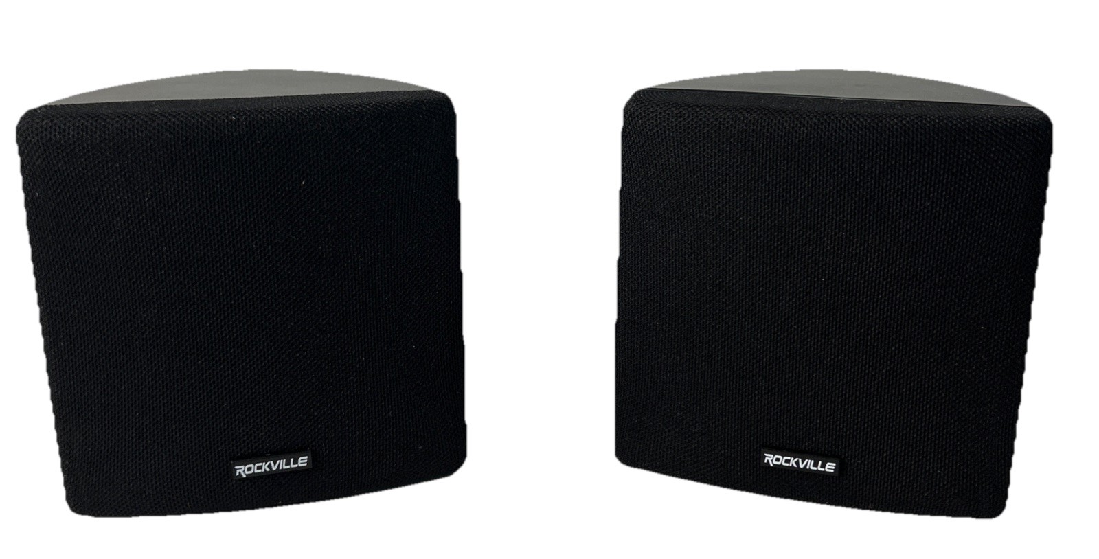 Cube by Rockville Pair of 3.5″ Black Commerical 70v Swivel Wall Mount Speakers