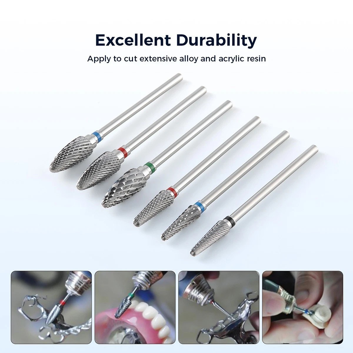 Dental Lab Tungsten Steel Carbide Cutter Cutting Burr Bur HP CNC 2.35mm