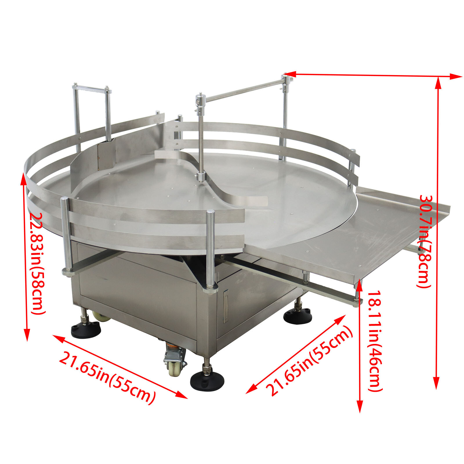 Auto Bottle Unscrambler 39.4» Round Table Bottle Collecting Machine Organizer