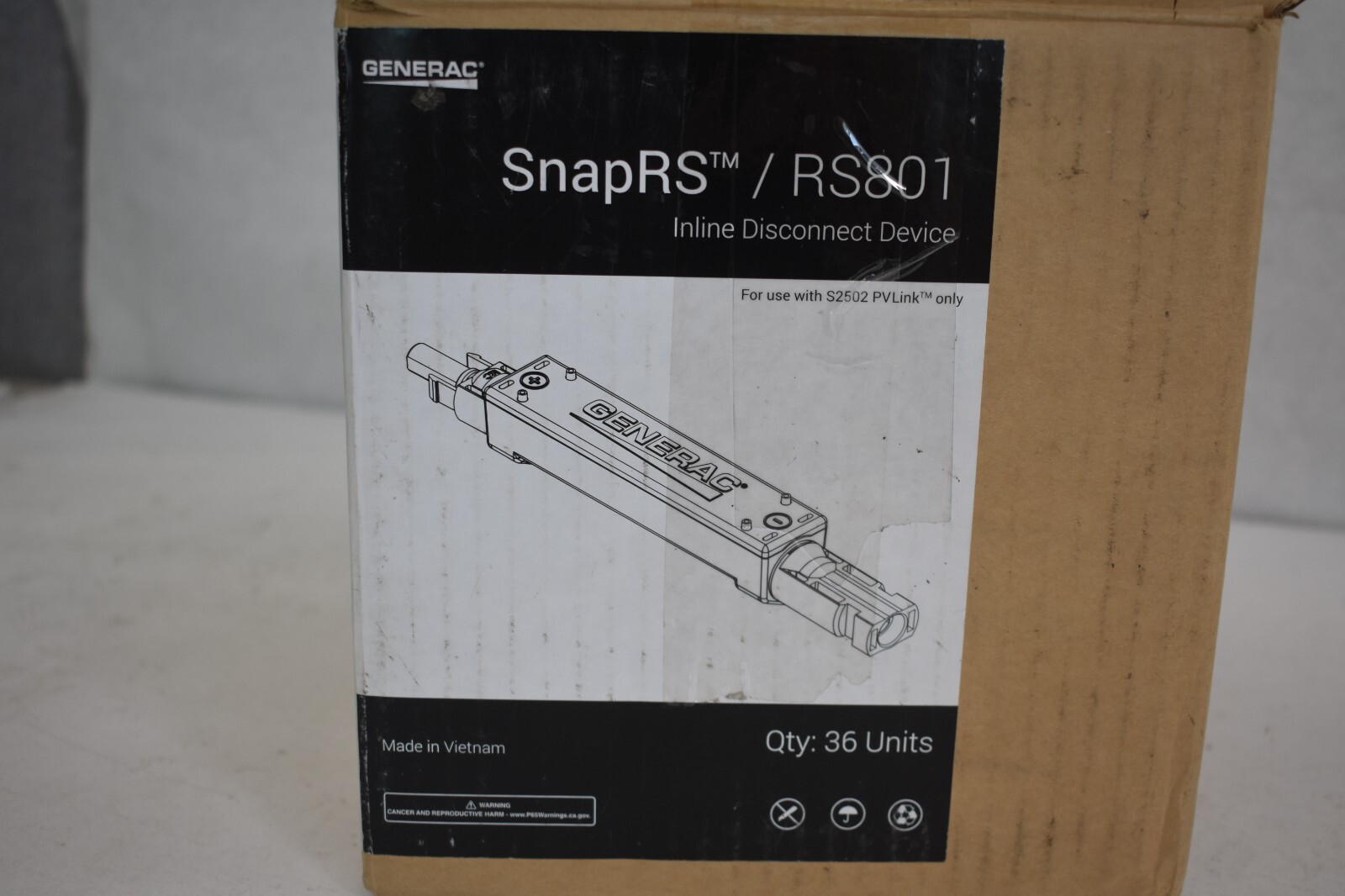 Generac SnapRS RS801 Inline Disconnect Devices APKE00011
