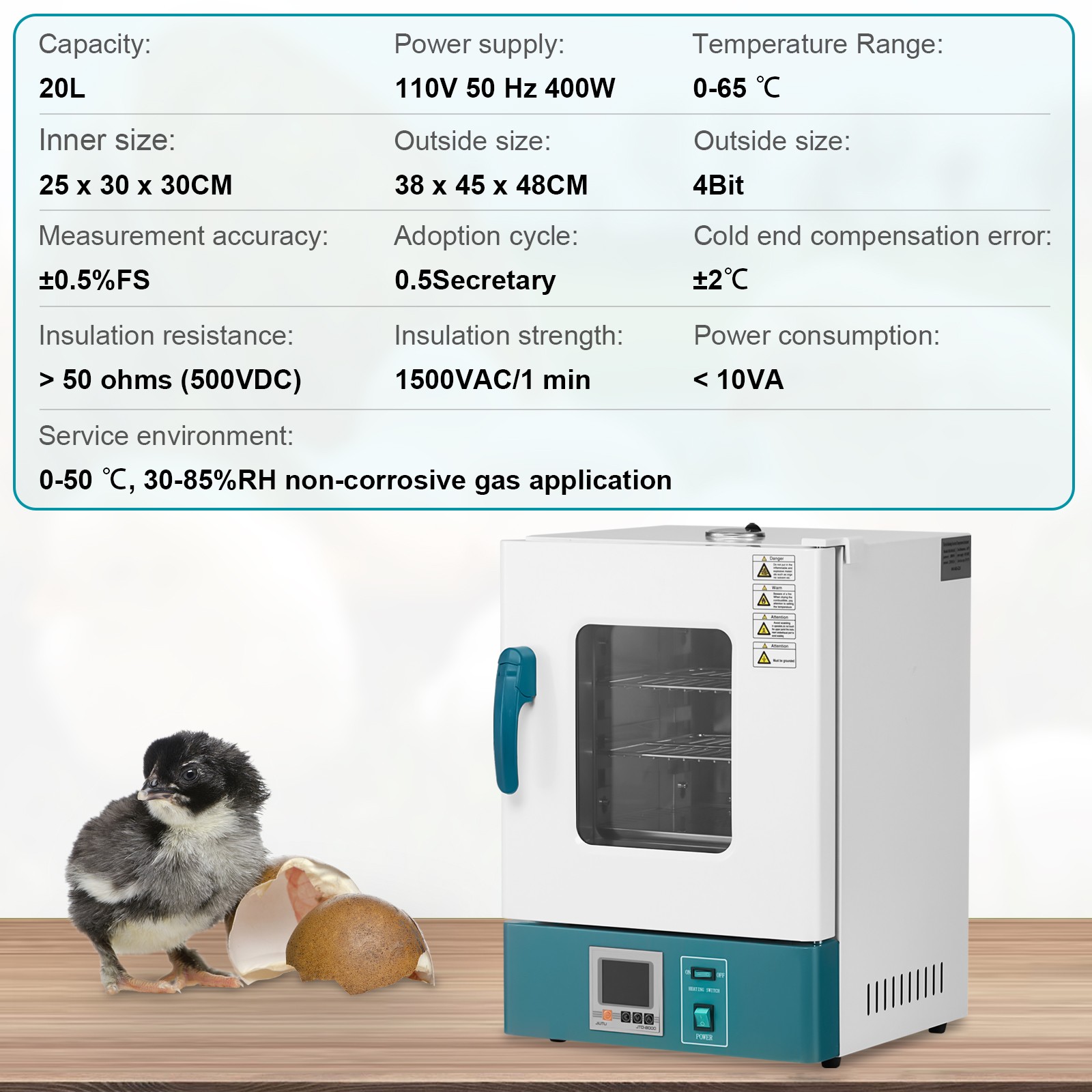 Lab Incubator 20L Bacteria Incubator RT-65℃ Scientific Digital Incubator