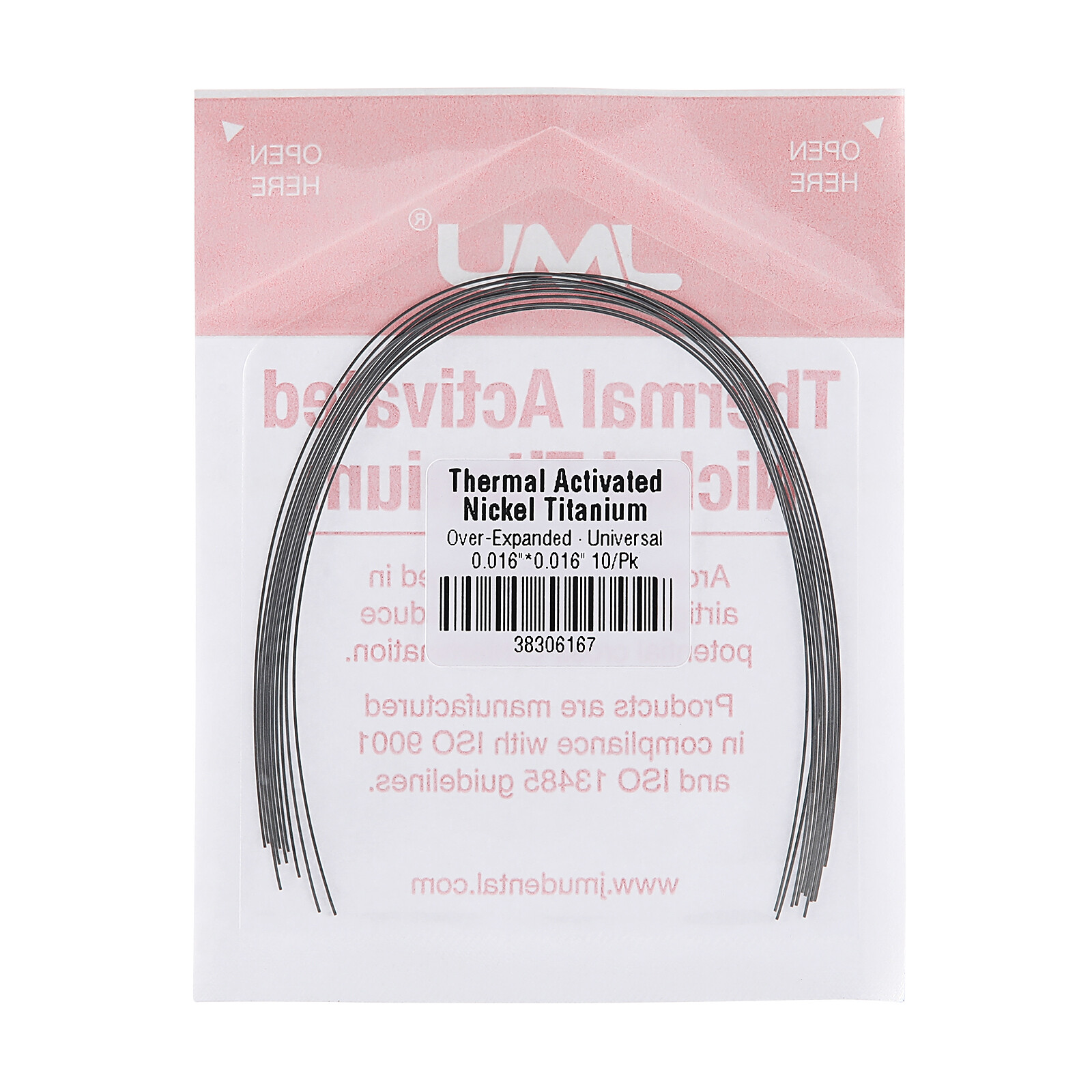 100PCS Nickel Titanium NiTi Archwires Thermal Activated Over-Expanded Universal