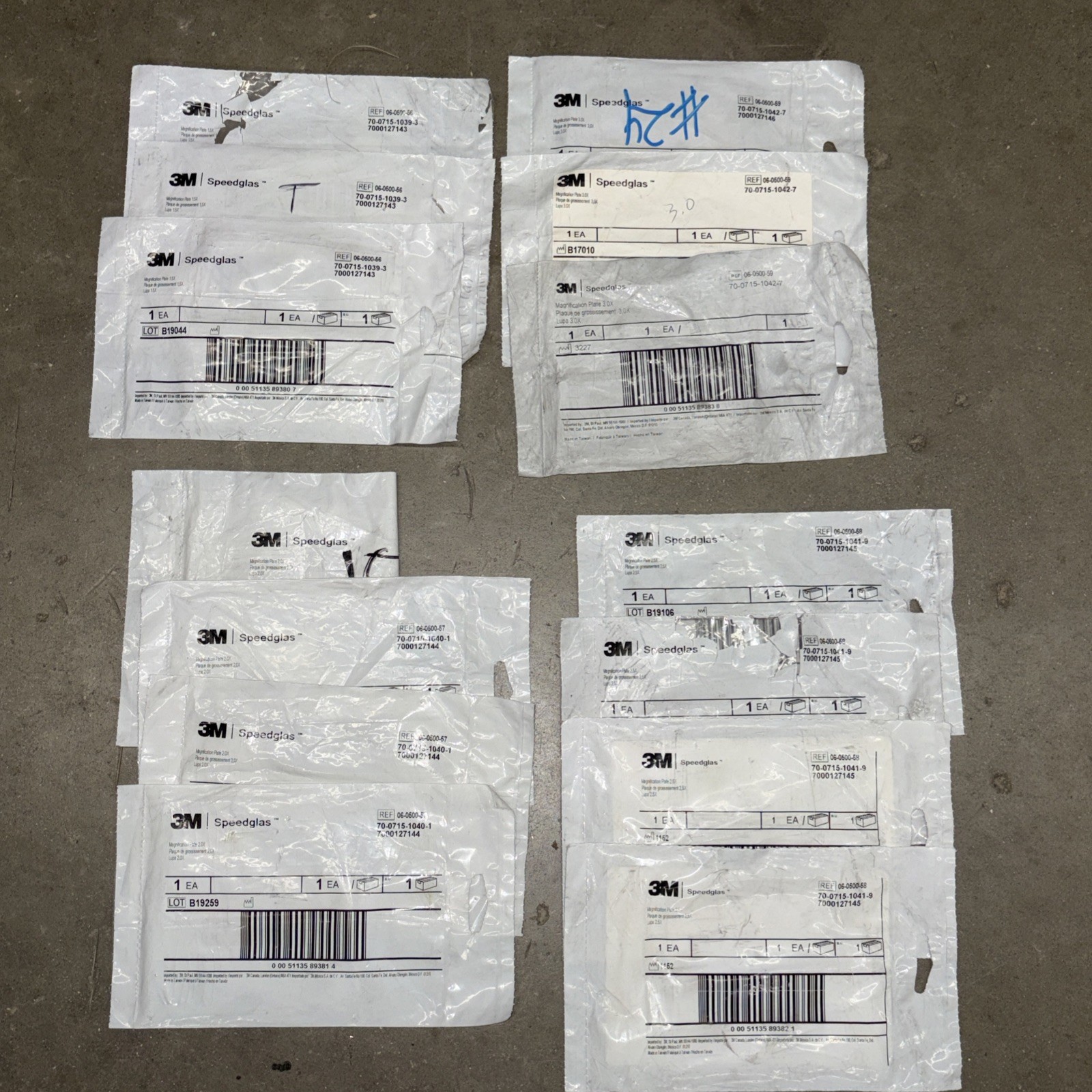 3M Speedglas Magnification Plate 1.5x- 3.0x 06-0500-57 (Lot Of 14)