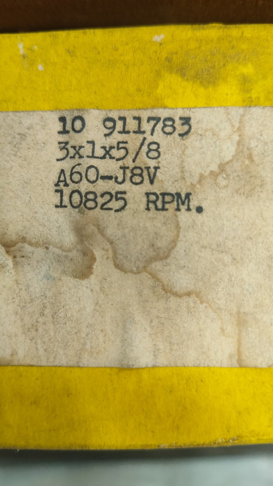 Norton Grinding Wheel’s 3″ X 1 X 5/8. Ten wheels per box Box price as listed