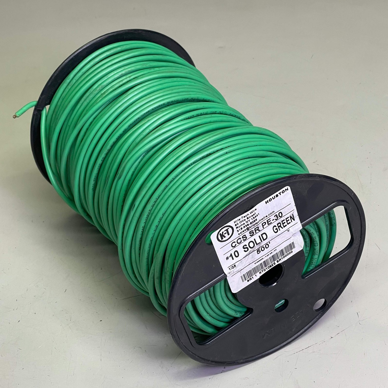 KRIS-TECH CCS High Strength Copper Tracer Wire 500 ft Green CCS SR PE-30