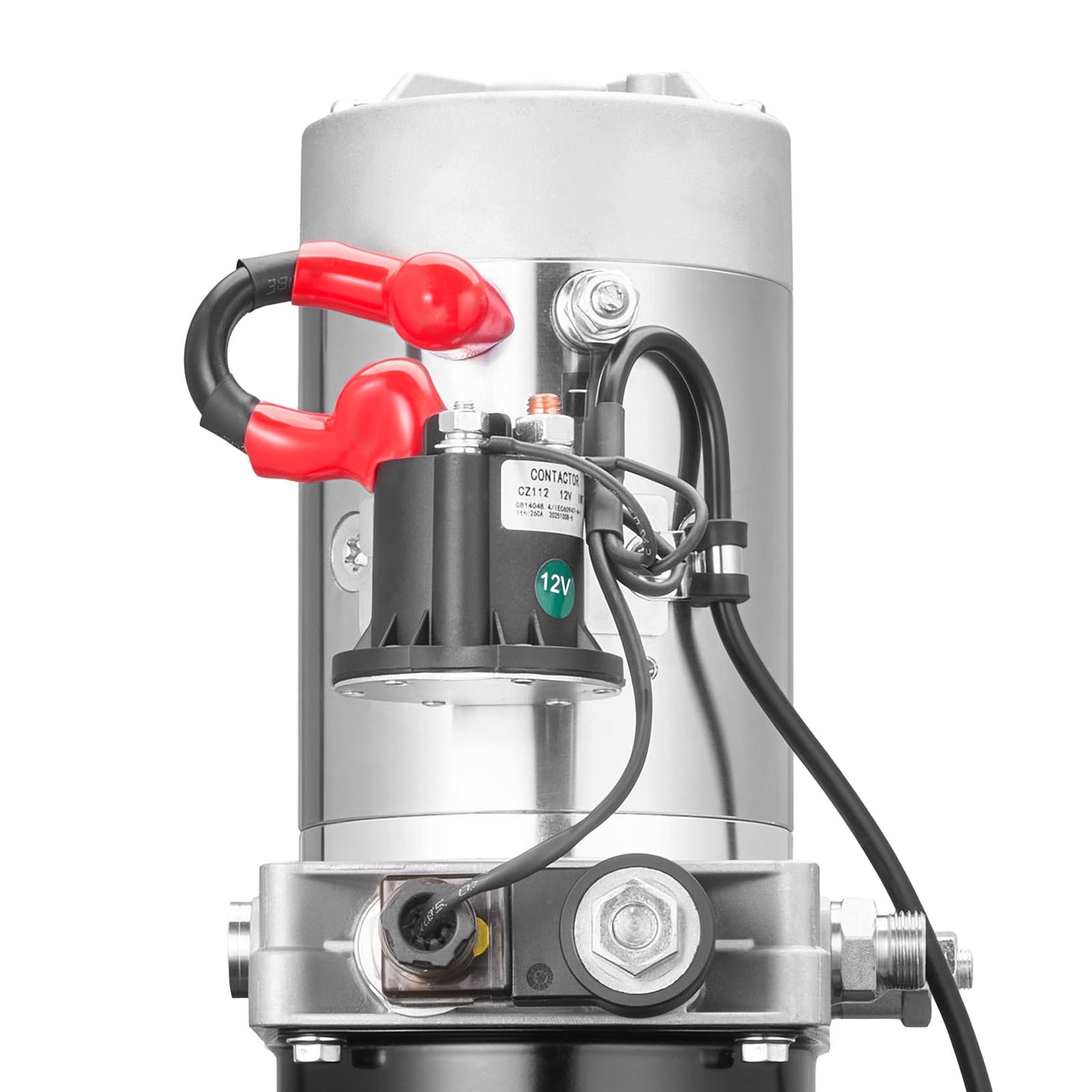 Uimoso 10 Quart Single Acting Hydraulic Pump for Dump Trailer DC 12V Power Unit