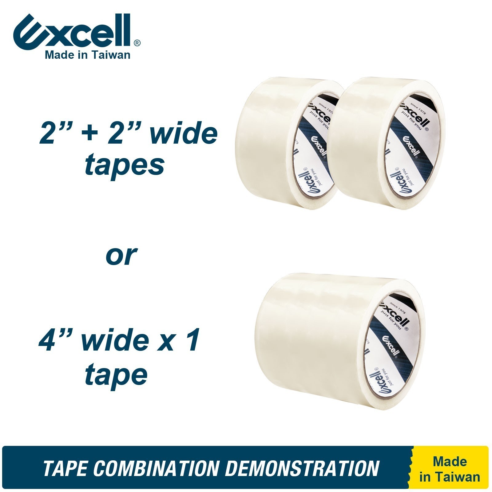 Excell Heavy Duty Multi-Roll Tape Dispenser 4″ Wide Steel Desktop Weighted Base