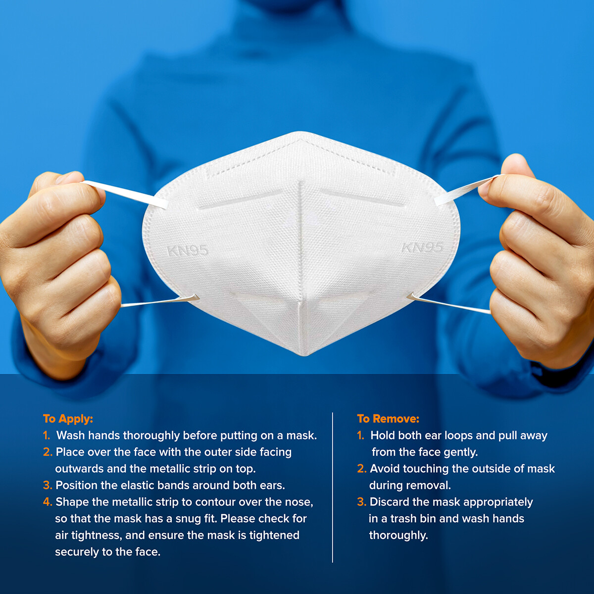 RightCare KN95 Protective Face Mask (Non-Medical), 99% Filter Efficiency 10 Pack