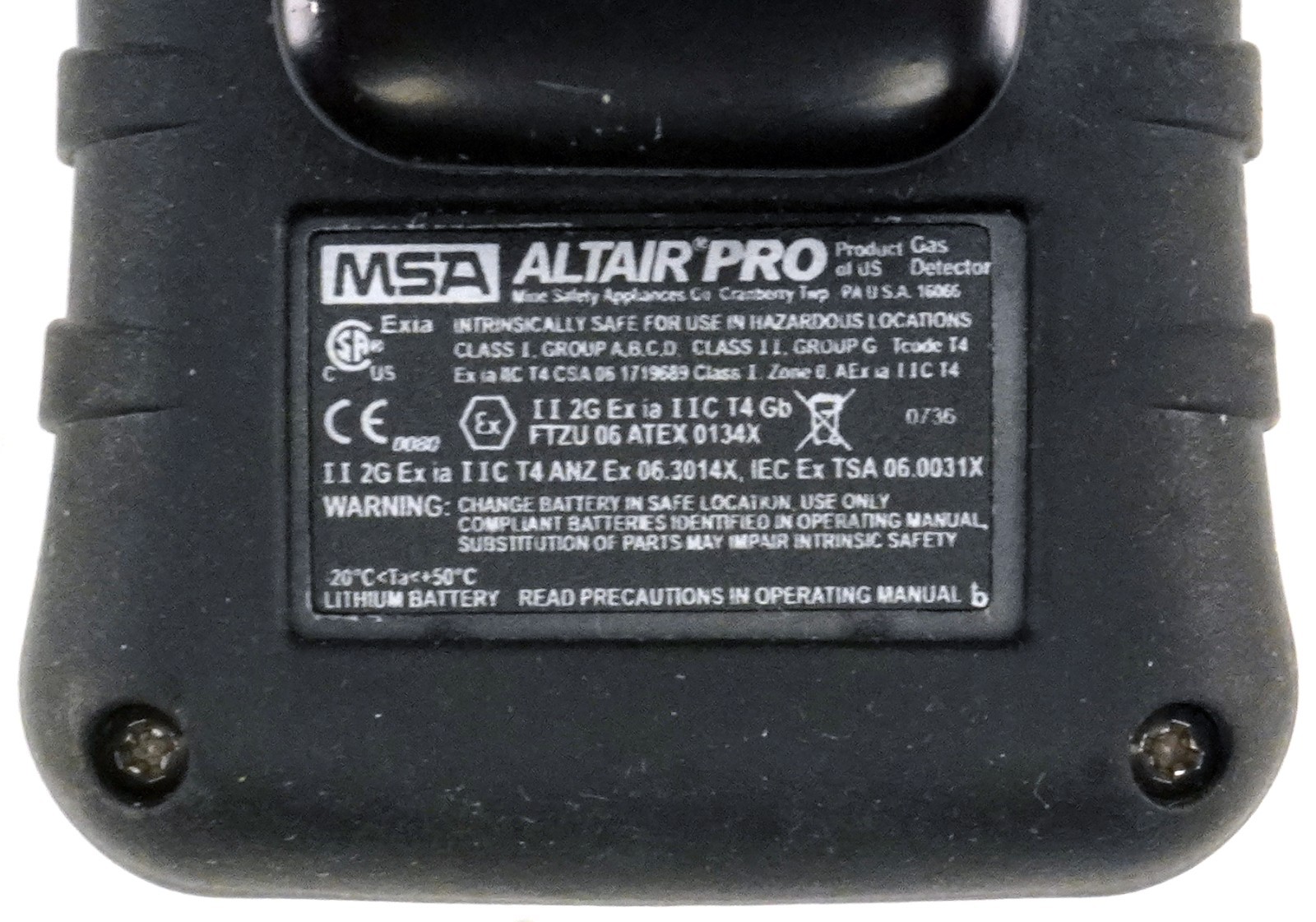 MSA ALTAIR Pro Single Gas Detector Phosphine PH3 Monitor IP67 Rated Works 100%