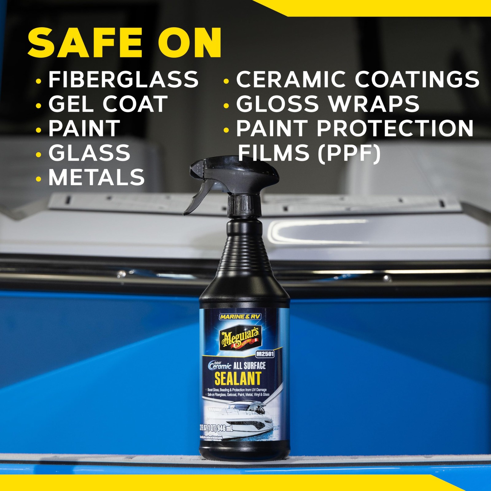 Meguiar’s Marine & RV Hybrid Ceramic All Surface Sealant 32 Fl Oz (Pack of 1)