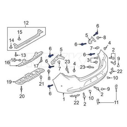 10 Sets Fender Liner Bumper Cover Splash Shield Hex Head Screw & Nylon U Nuts Ki