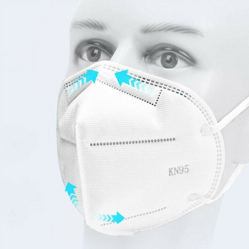 10 PCS KN95 Face Mask Disposable Protective Respirator Mouth Nose Cover [BLACK]
