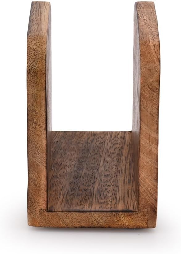 Burning Finish Mango Wood Napkin Holders For Kitchen Upright Paper Napkin Sto…