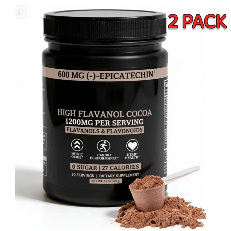 (2 PACK) Black Forest High Flavanol Cocoa Powder Flavonoids Supplement US STOCK