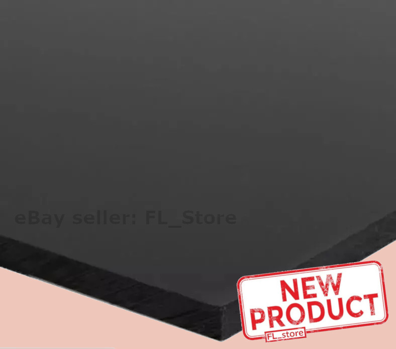 Black Plastic Sheet High Density Polyethylene 1/4″ x 24″ L X 24 Inch W HDPE NEW