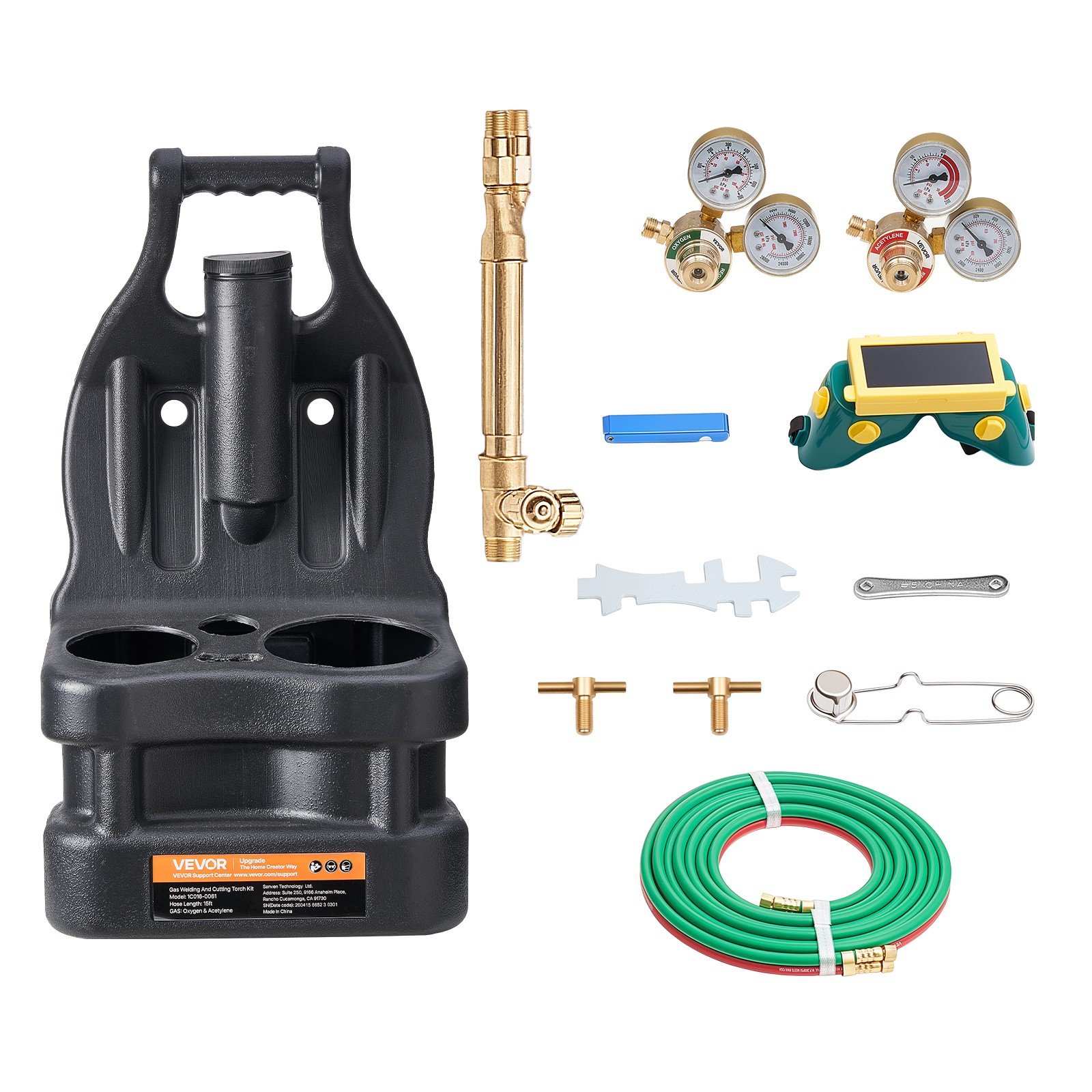 VEVOR Oxygen Acetylene Torch Kit with Check Valves Gas Welding Brazing Torch Kit