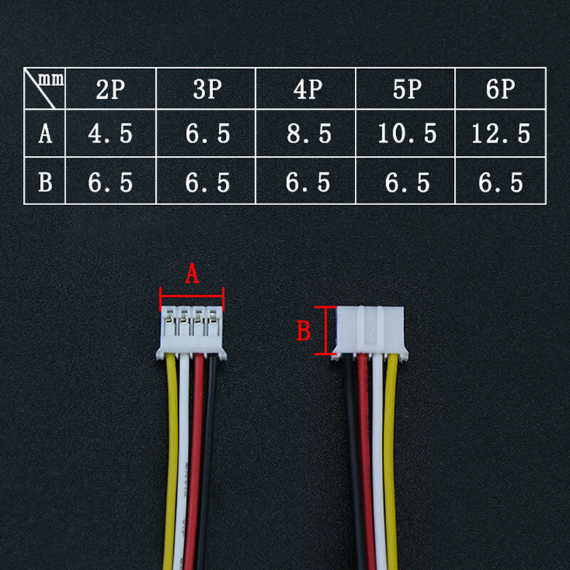 JST PH 2.0mm 2,3,4,5,6 Pin Female Connector Plug Wires Cable 10cm ,20cm ,30cm