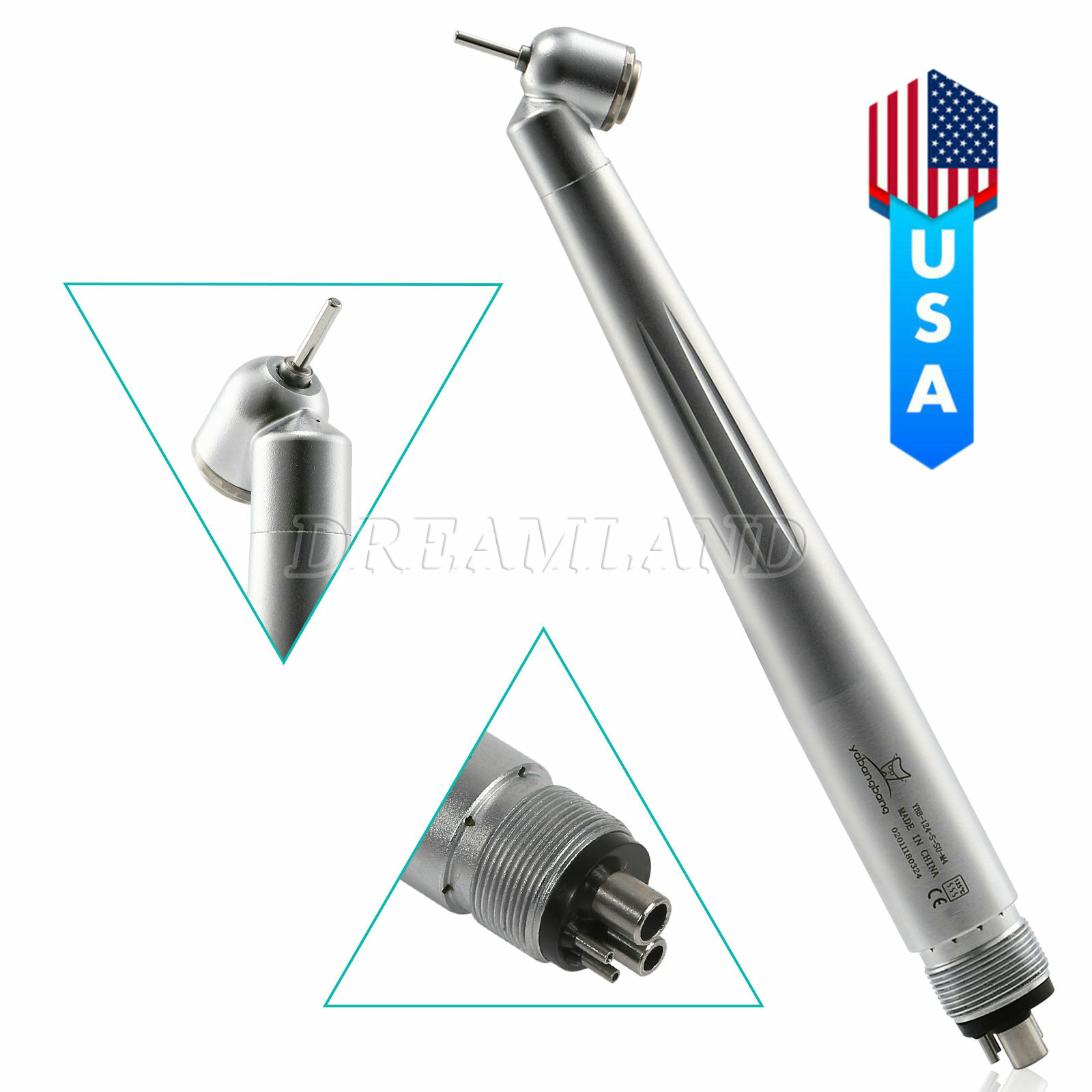 1-5* Turbina Dental 45 Grados Pieza de Mano Quirúrgica de Alta Velocidad WCA4