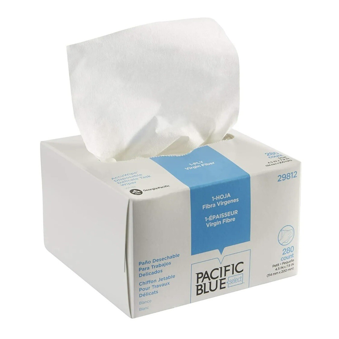 4-Pack Georgia Pacific Blue AccuWipe 4.5″ x 7.9″ Delicate 1,000 Wipers 29812 NEW