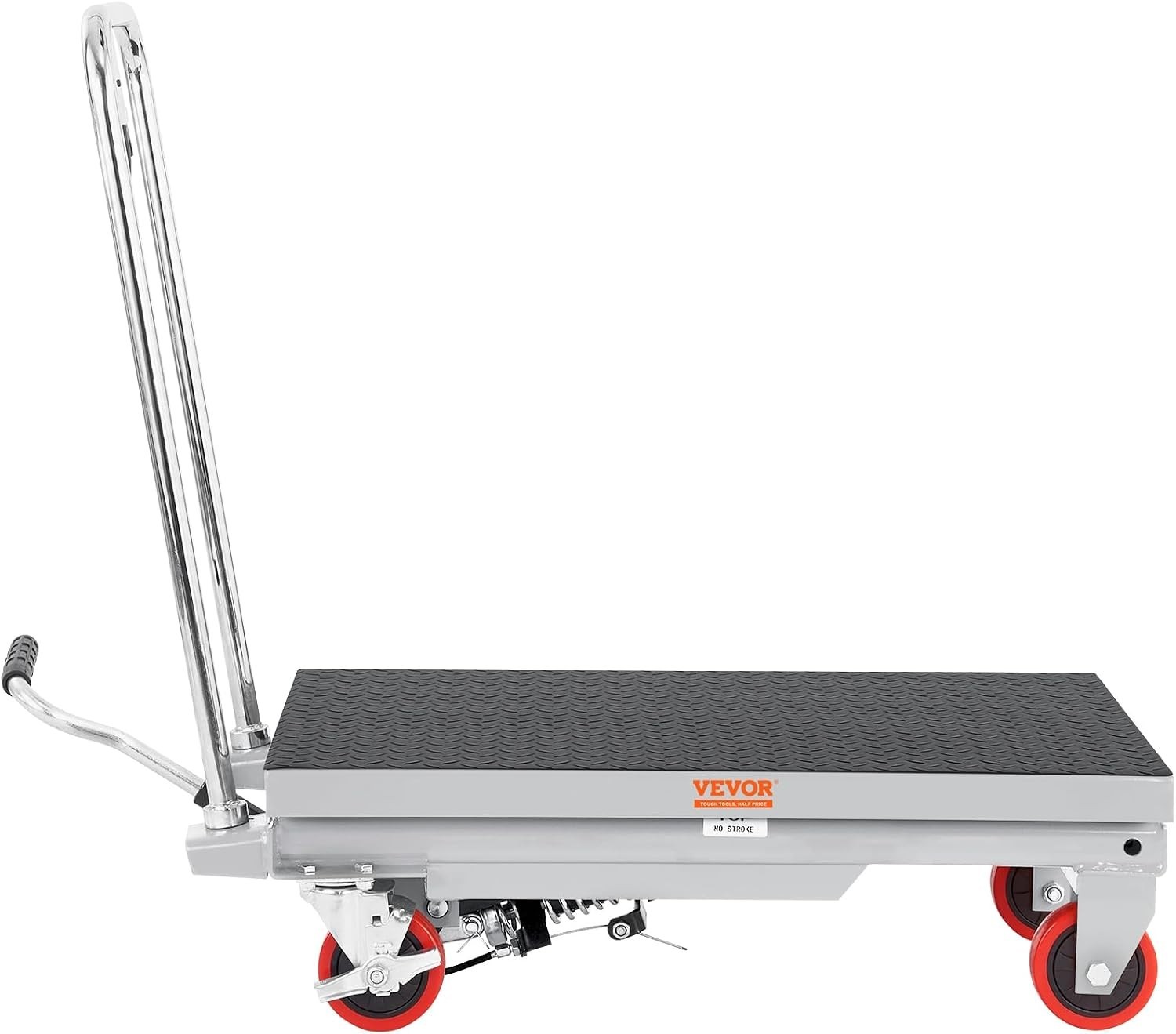 500 lbs Hydraulic Lift Table Cart – 28.5 Inch Manual Scissor Lift with Wheels