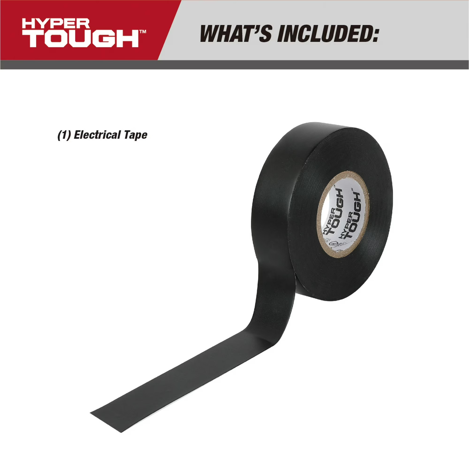 Hyper Tough Black Electrical Tape 60 ft General Purpose Insulating Tape