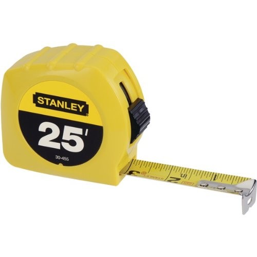 STANLEY 30-455 Tape Measure (25ft) 7.6 m, Yellow