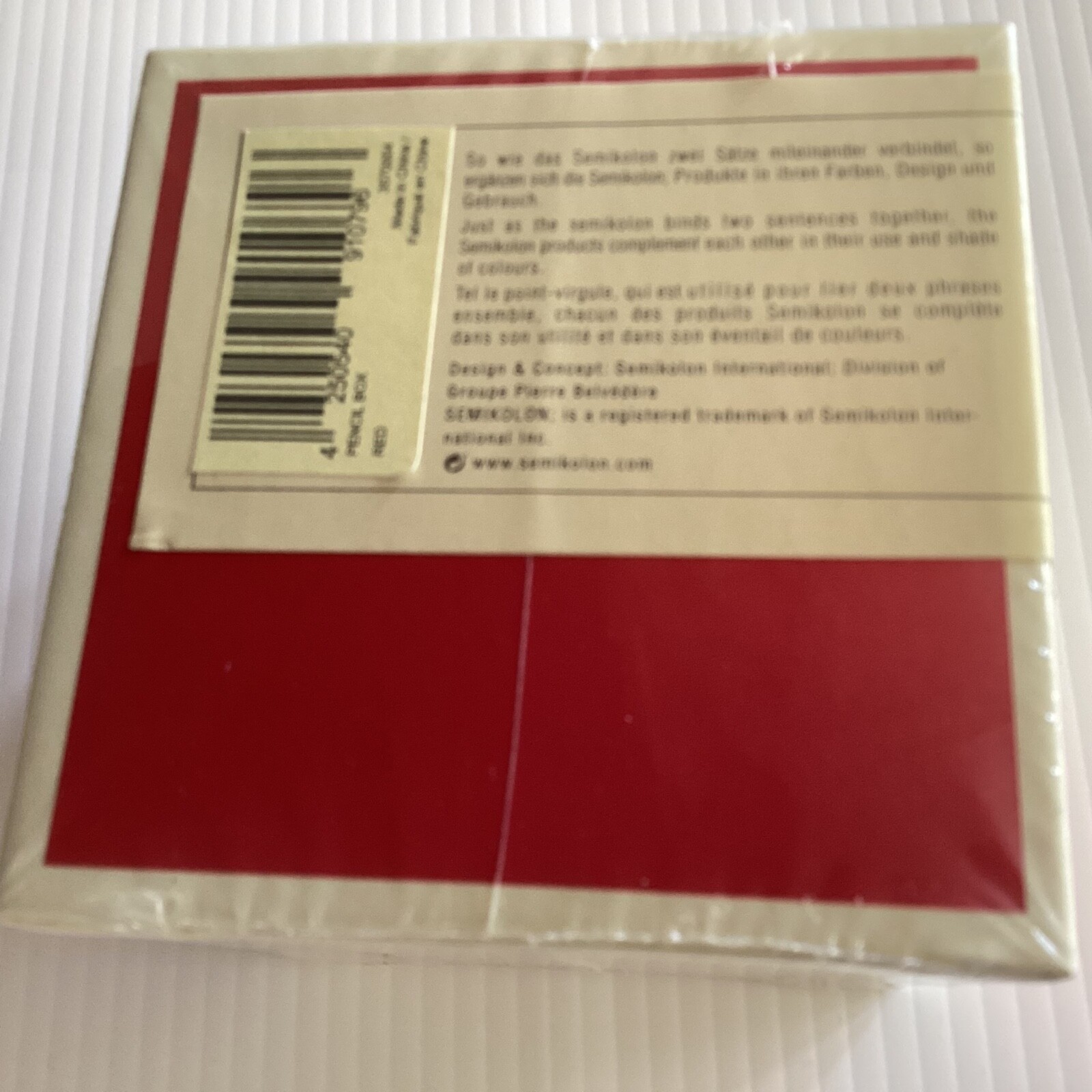 Semikolon PENCIL CUP Red PEN BOX 3.54” Desk Organizer 4 COMPARTMENTS Sealed NEW