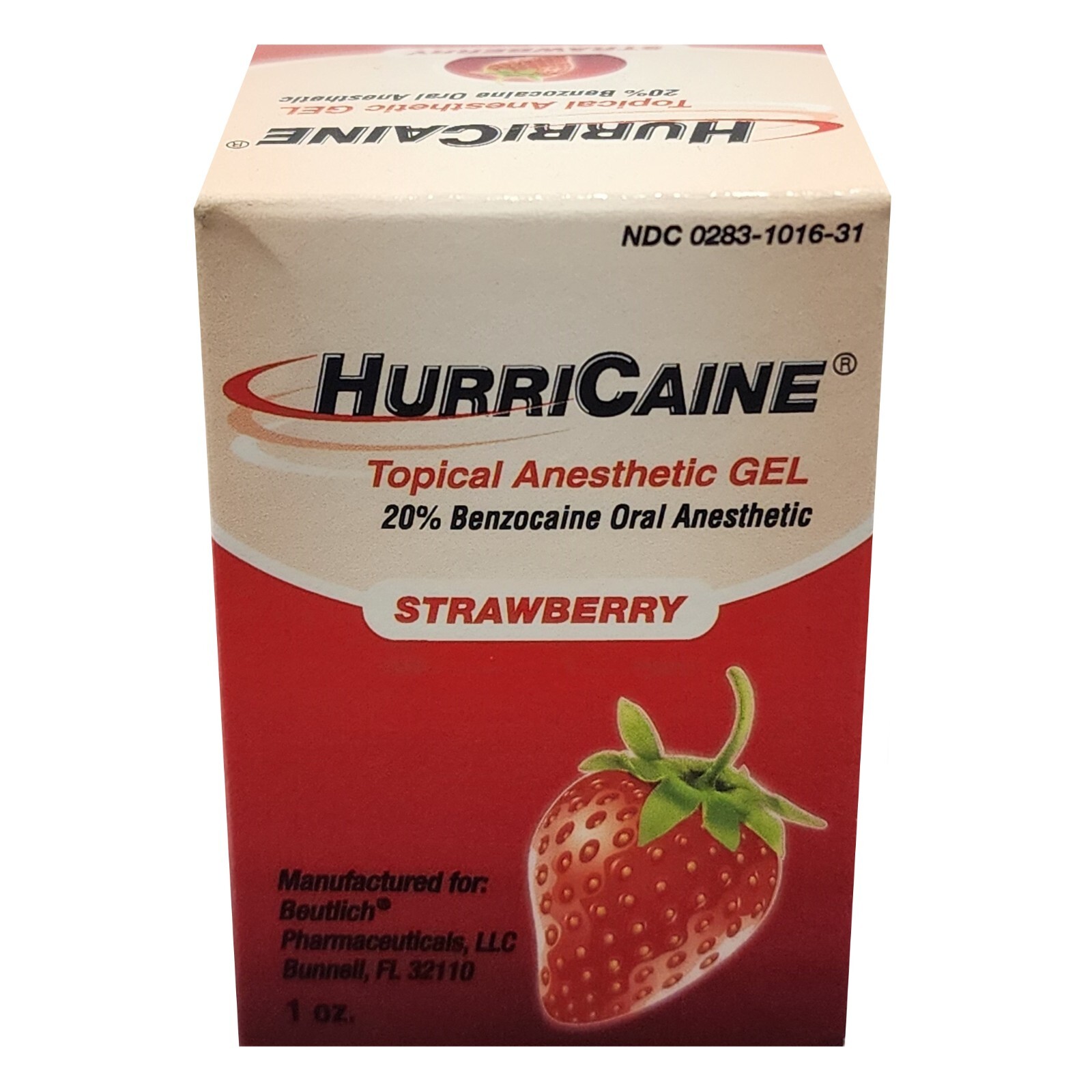 *1-Bottle* HurriCaine Topical Athletic Gel Strawberry 0283-1016-31