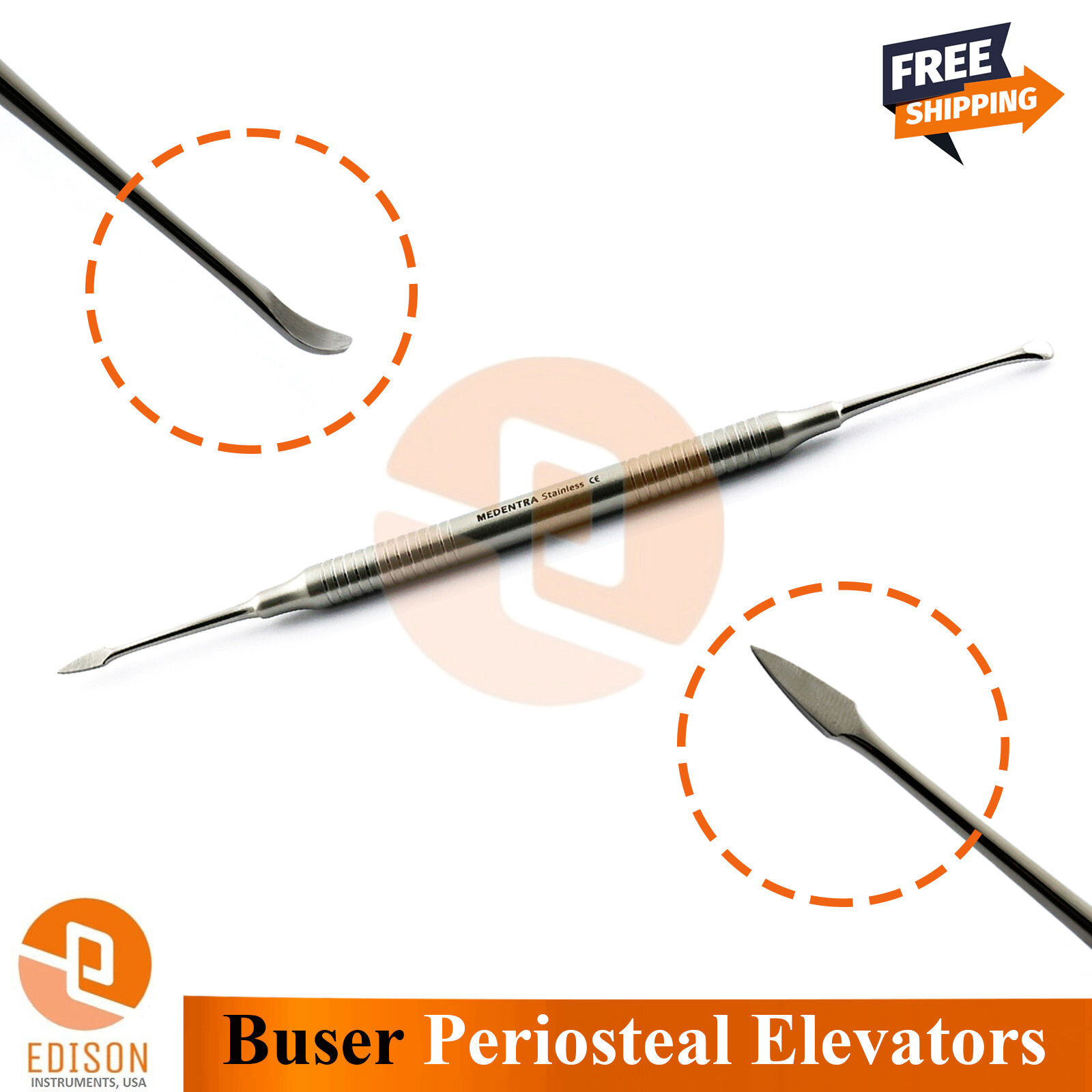 Periosteal Elevator BUSER Dental Surgical Instruments Double Ended