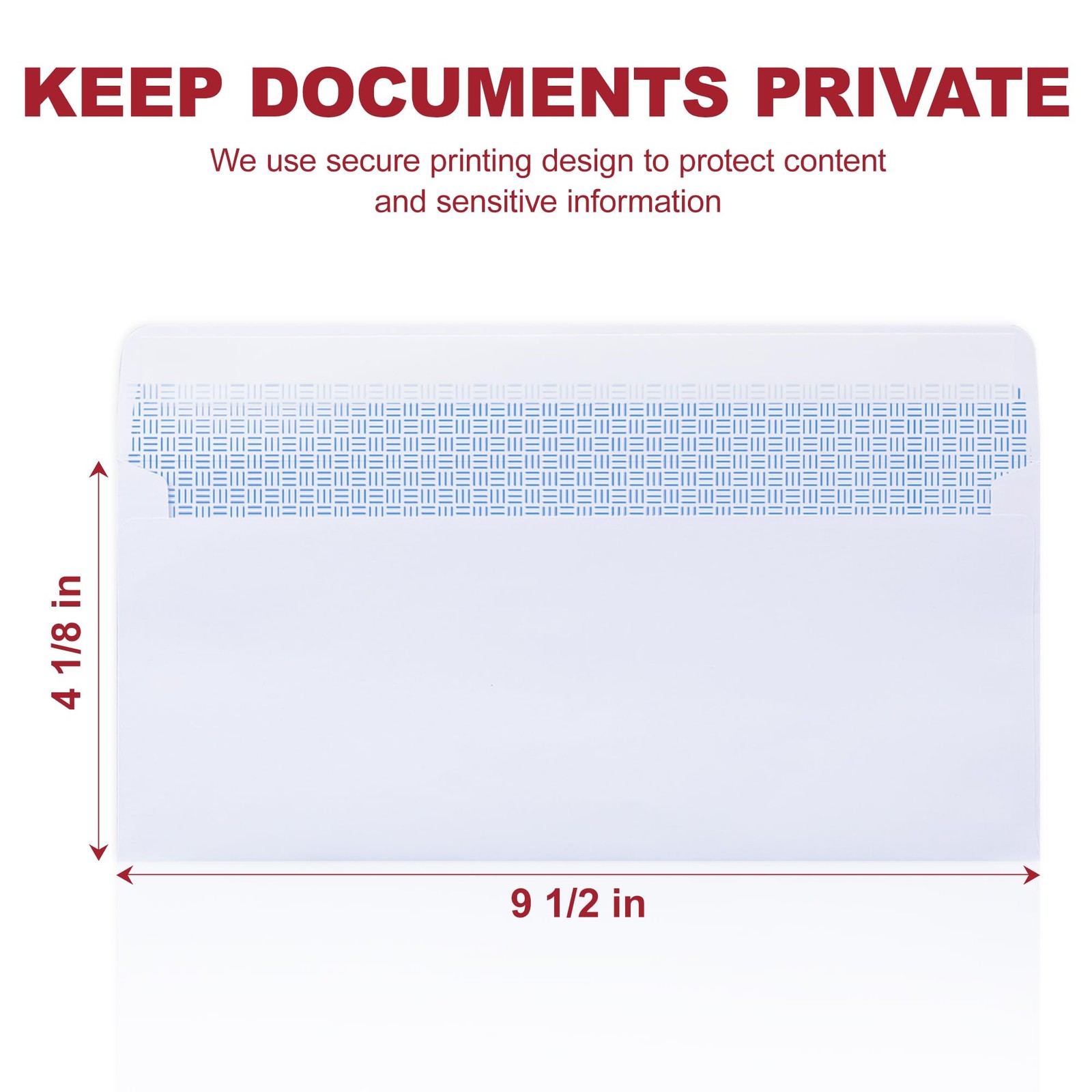Zzrywuty #10 Letter Size Mailing Envelopes for Business, 4.125 x 9.5 inches