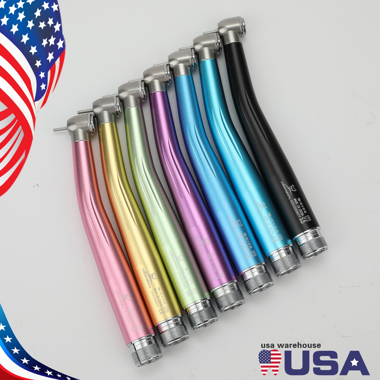 7 Color NSK PANA MAX Style Dental High Speed Handpiece Turbine Push Button 2Hole