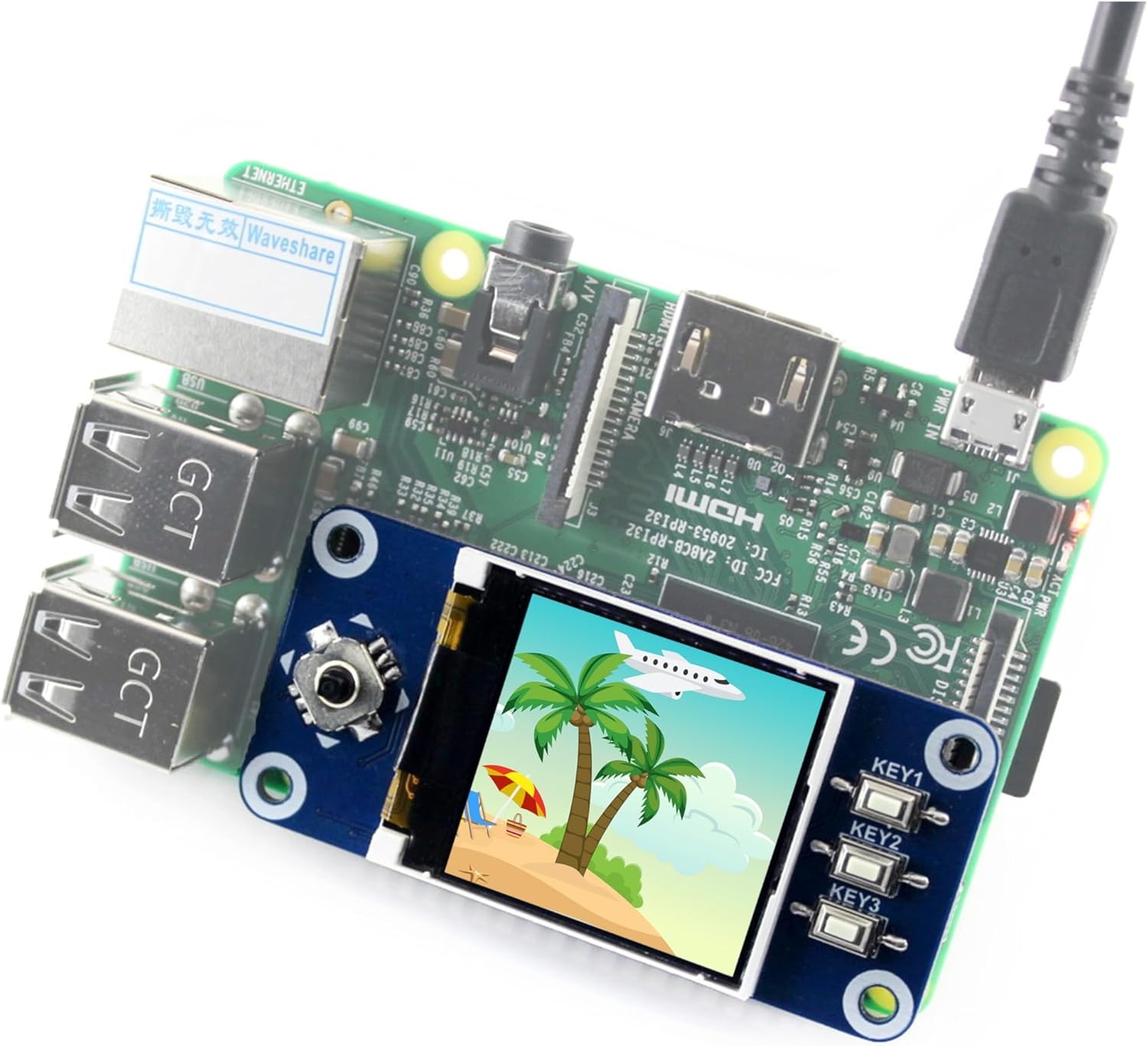 Raspberry Pi 5 4B 3B+ 2B + Zero W Zero 2 W Pico Pico 2W 1.44 Inch LCD Display