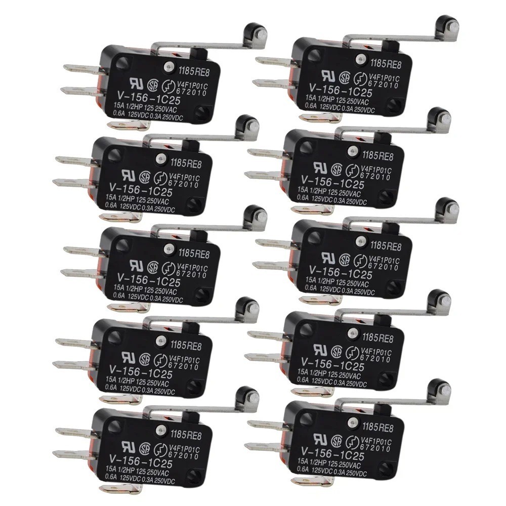 V-156-1C25 Limit Micro Switch Long Straight Hinge Roller Momentary SPDT 10-50PCS