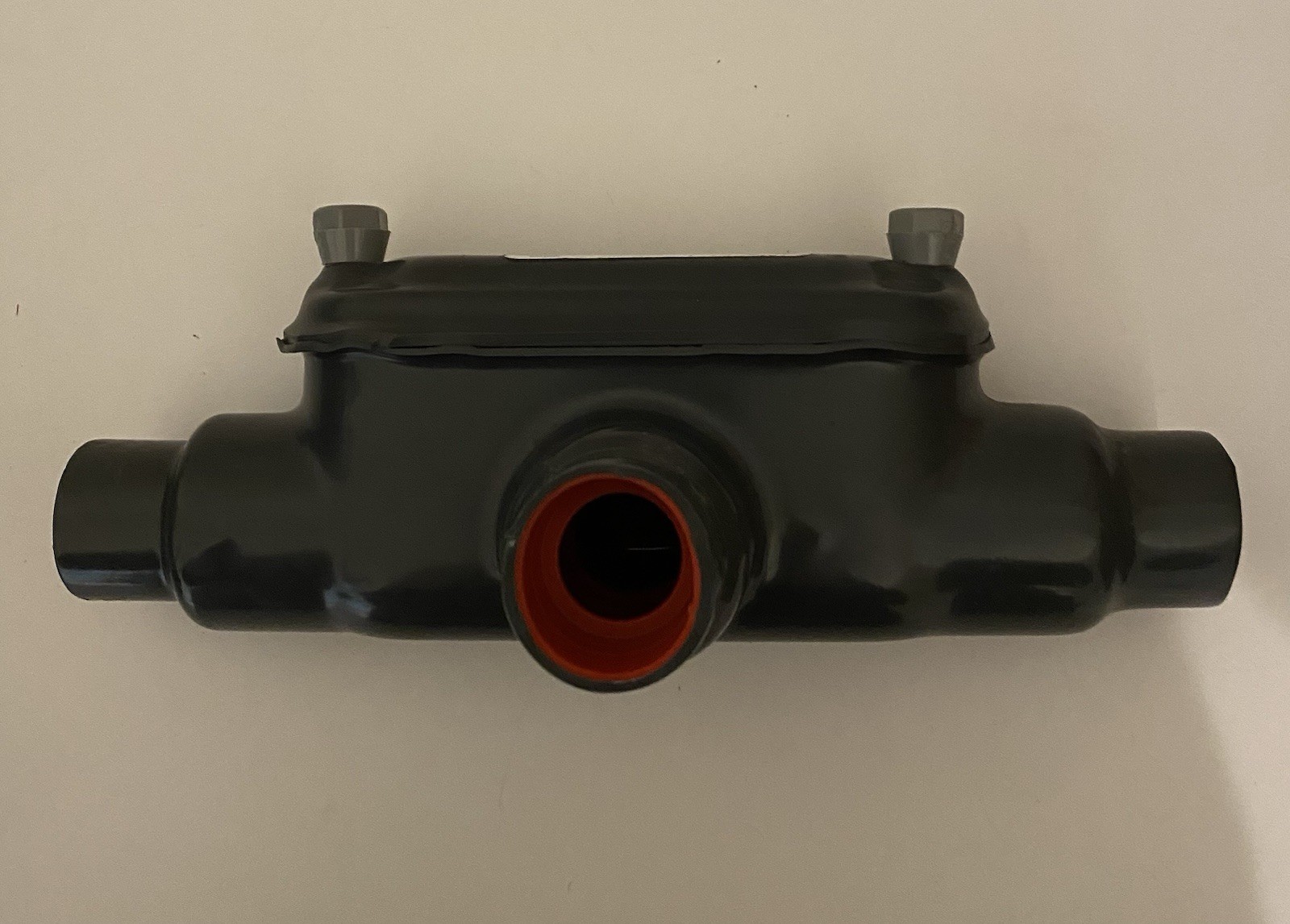 Plasti-Bond REDHOT PVC coated 1″ T conduit body explosion proof hazardous