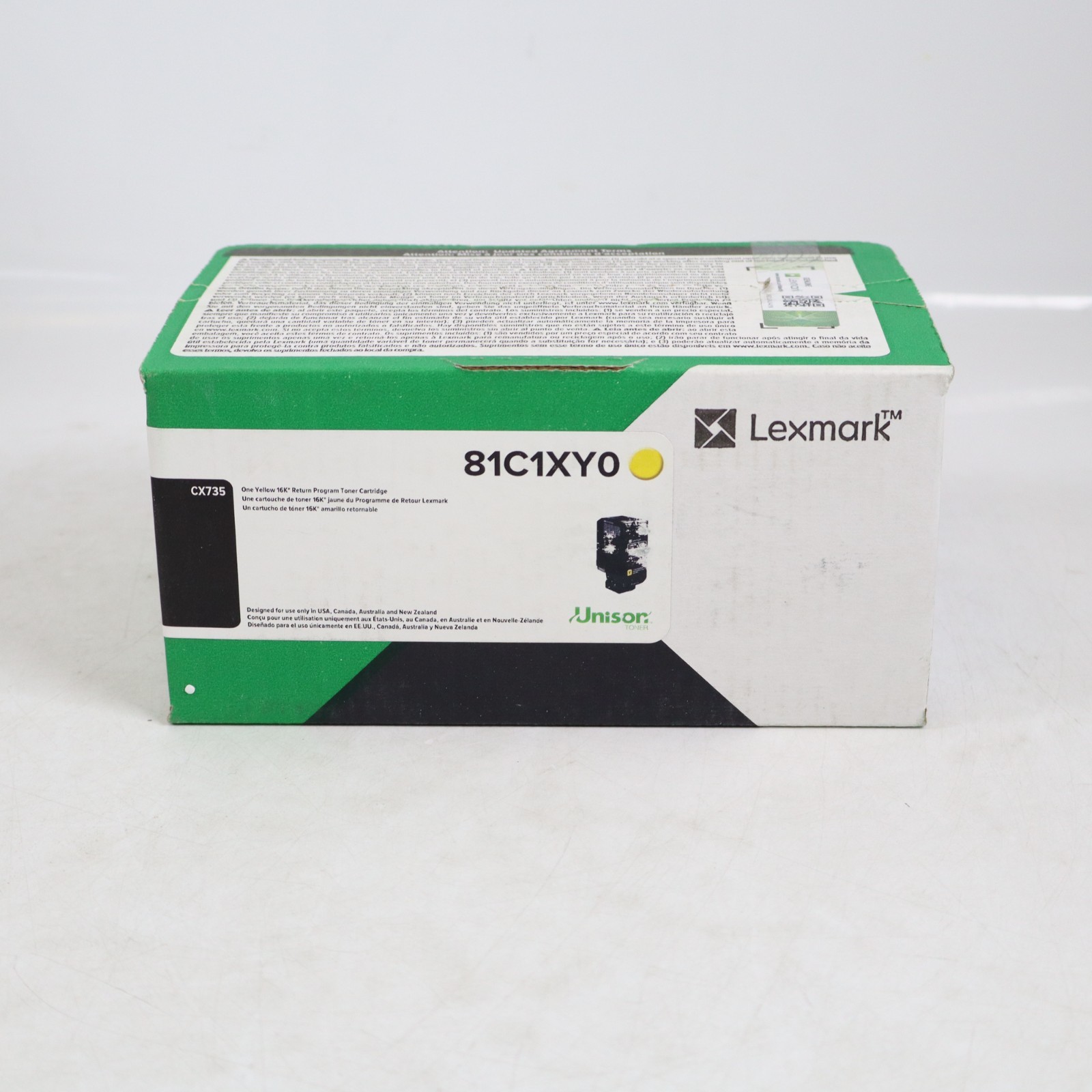 Lexmark 81C1XY0 16200 Page Yield Return Program Toner Cartridge – YELLOW – NEW!