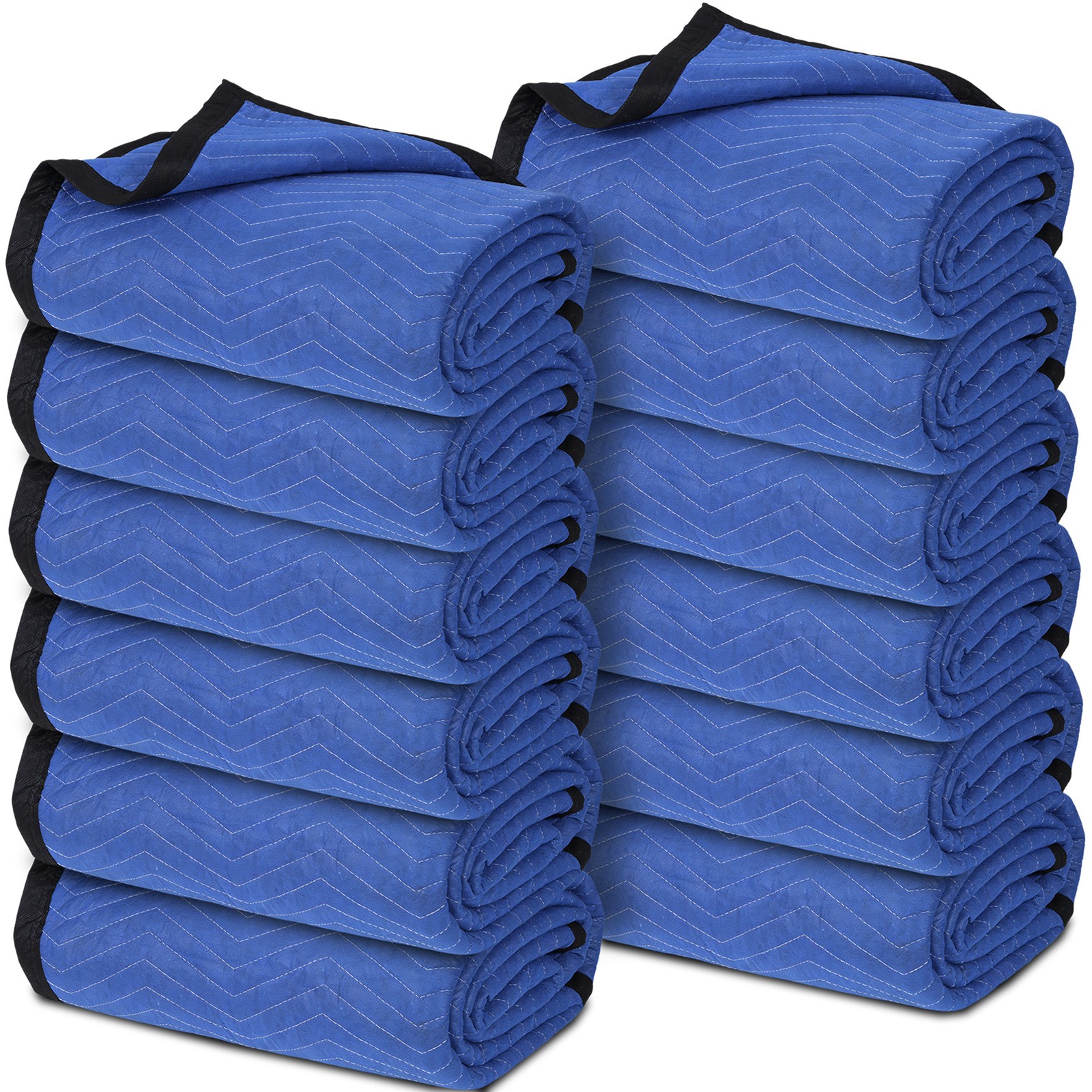 12 Heavy Duty Moving Packing Blankets Ultra Thick Pro 72″x80″ Furniture Pad Blue