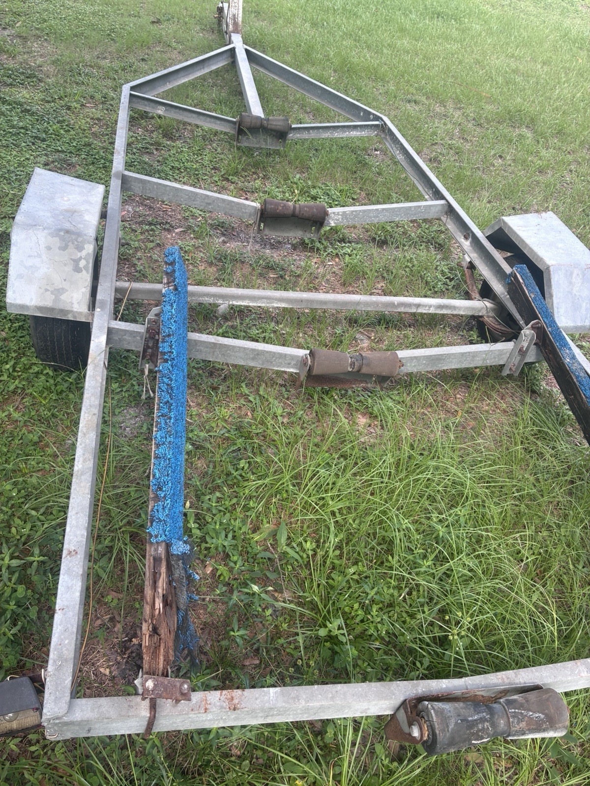 Single Axel Roller Bunk Hybrid Galvanized Boat Trailer