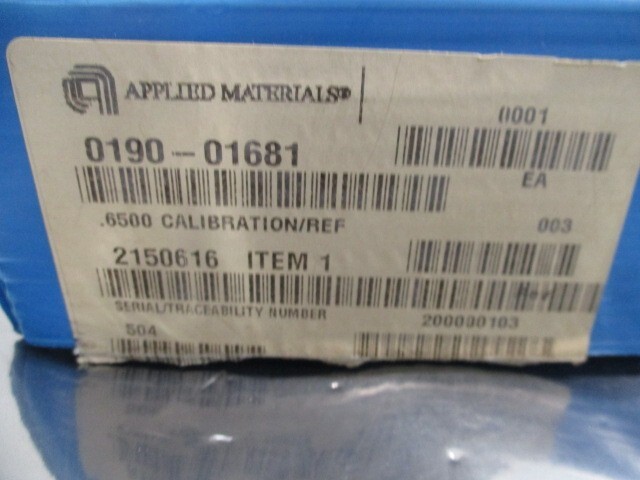 AMAT 0190-01681 CALIBRATION REFERENCE 0.6500, 3 CHANNEL, 106284