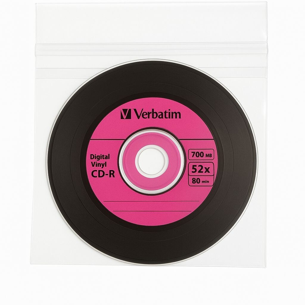 5000 CD DVD CPP Premium Clear Plastic Sleeve with Sealable Flap 100micron