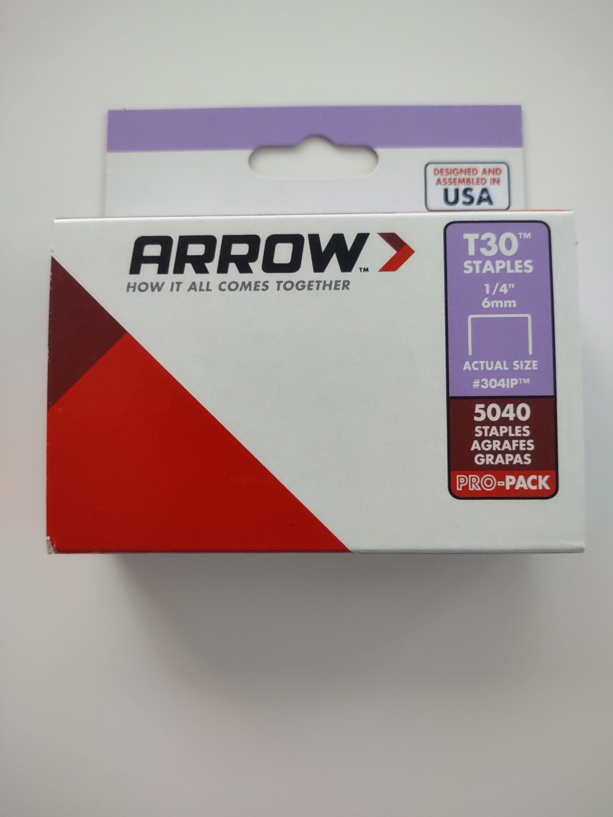 Arrow Fastener T30 Staples 1/4″ #304IP 5040 pack
