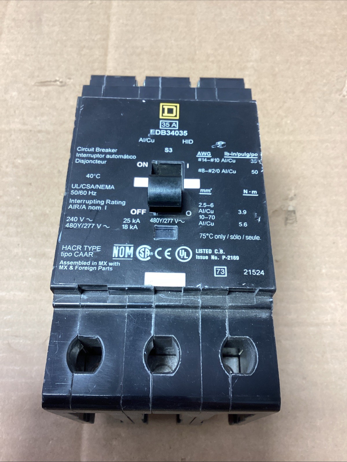 Square D EDB34035 NOB