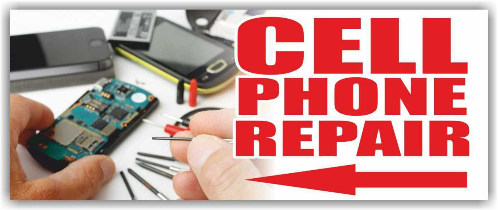 CELL PHONE REPAIR Advertising Banner Vinyl Mesh Sign Computer Screen Laptop Shop
