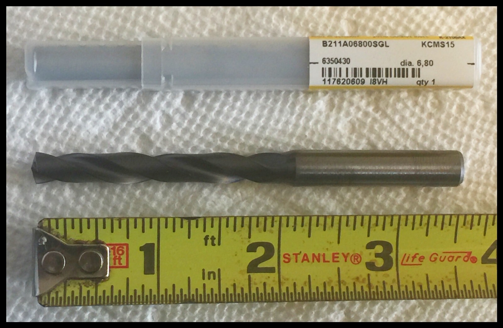 Kennametal B211A06800SGL KCMS15 6.800MM 6X Ø Dynapoint Carbide Drill TiAlN COAT