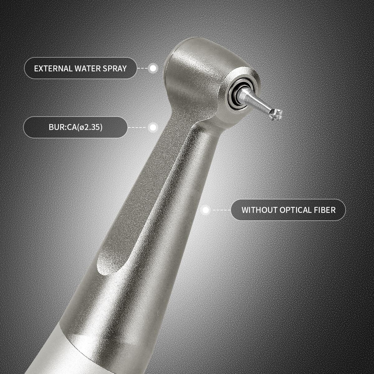 Dental Slow Speed Contra Angle Handpiece Fit 1.6/2.35mm Friction Grip Air Motor