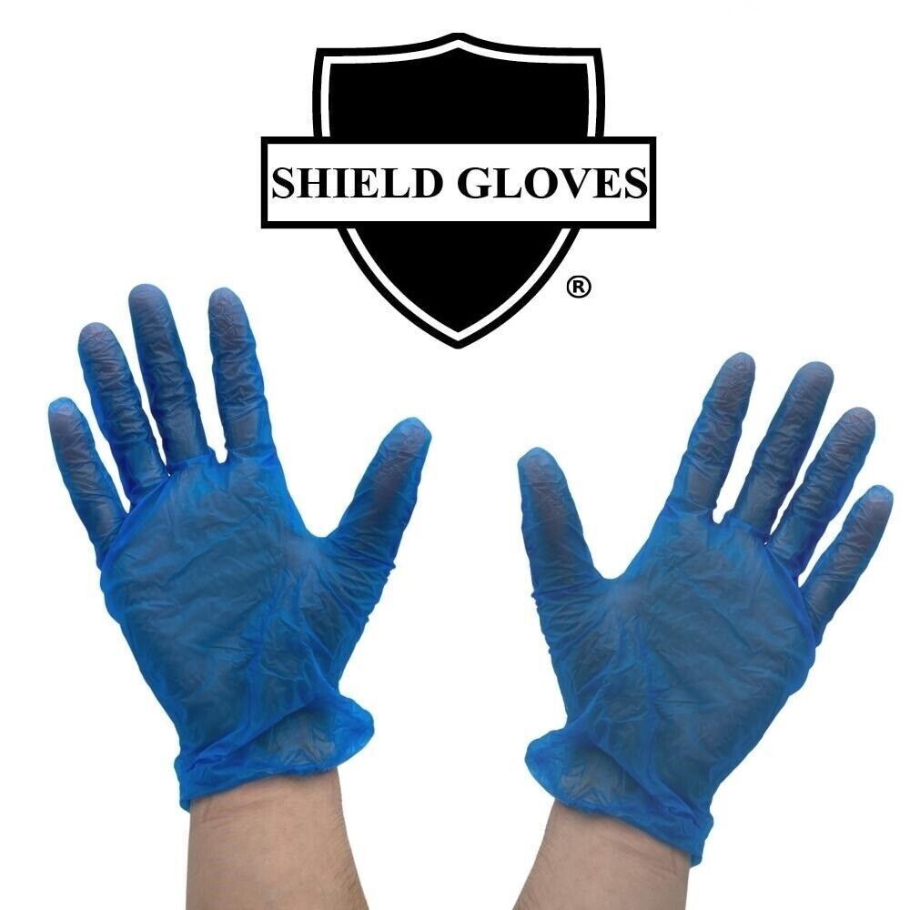 Blue Latex Free, Powder free, Vinyl Disposable Gloves – 5 MIL, Small, 1000 Pcs