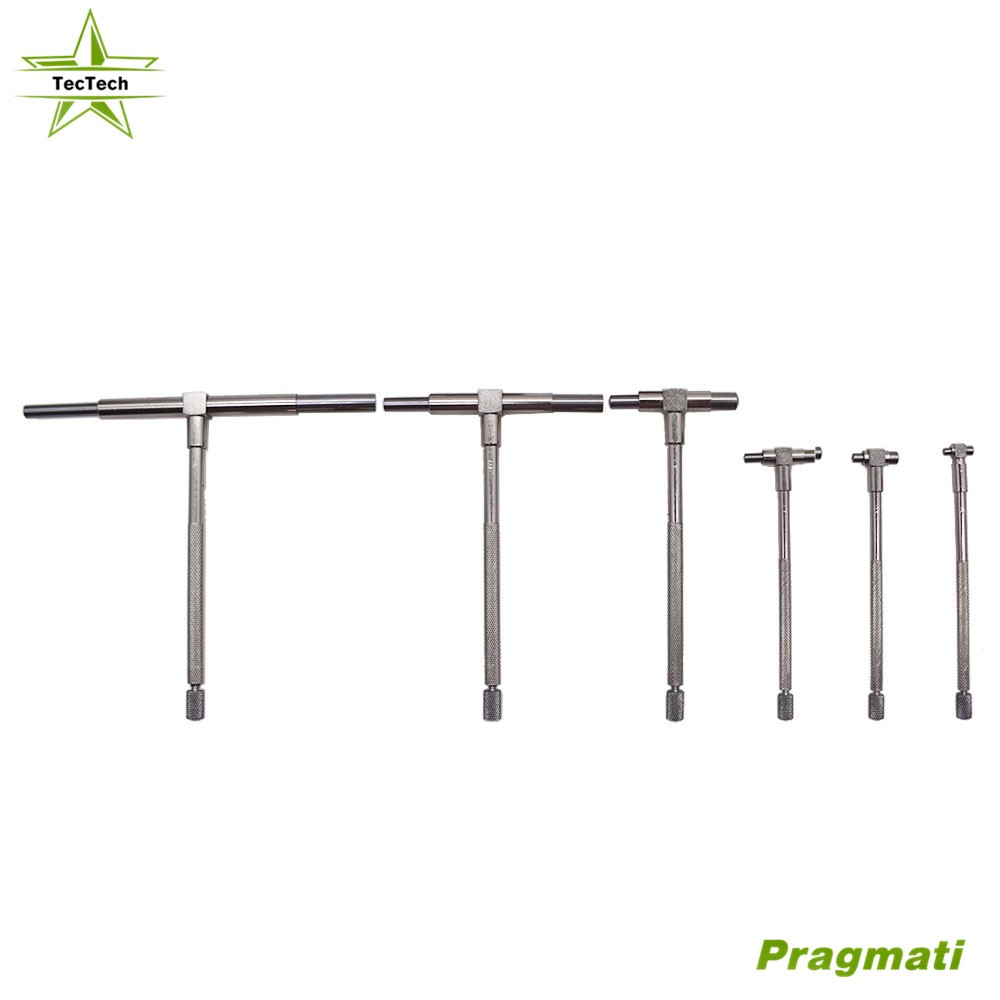 6Pcs Set Telescoping Gage Set 5/16″ – 6″ Range Precision T-Bore Hole Gauges Set