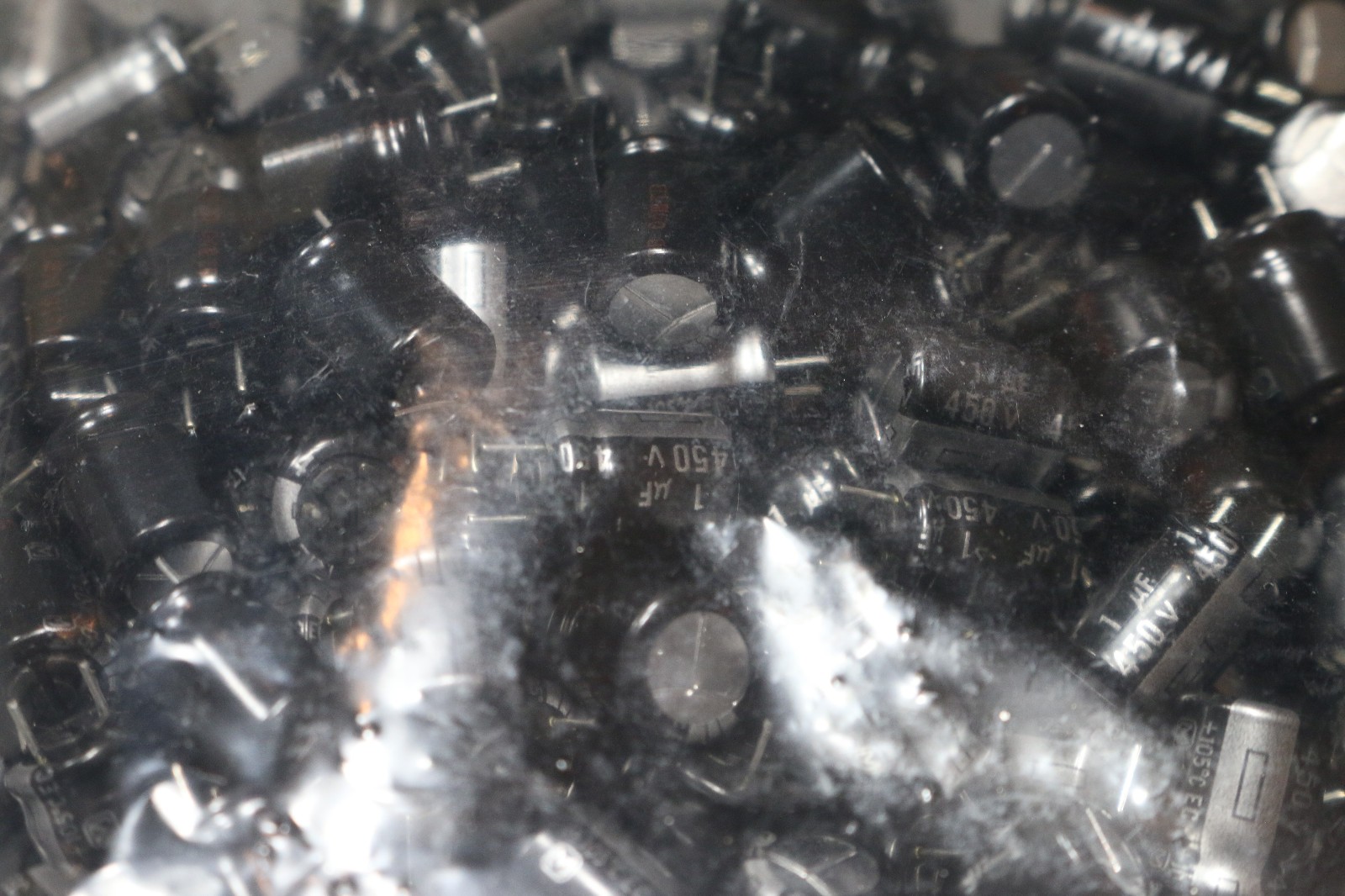 200pc Panasonic EEUEC2W1R0CY 1.0uF 450V 10x12mm Aluminum Radial Electrolytic NOS