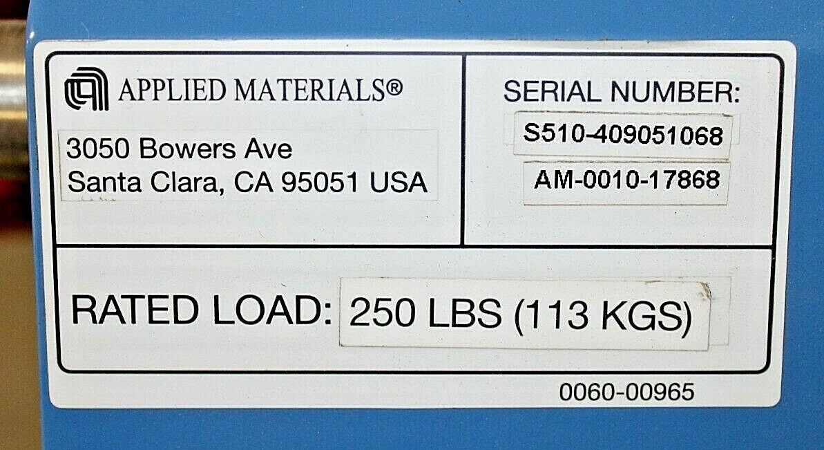 0010-17868 / HERCULES LIFT, 250LBS, 3.2A 10000AMPS IC / APPLIED MATERIALS AMAT